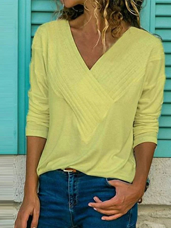 Caprice – Stylish pleated long sleeve top