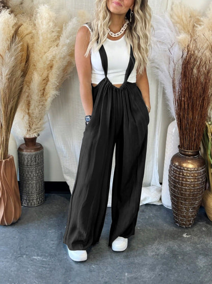 Effortlessly Stylish Solid Color Relaxed Jumpsuit