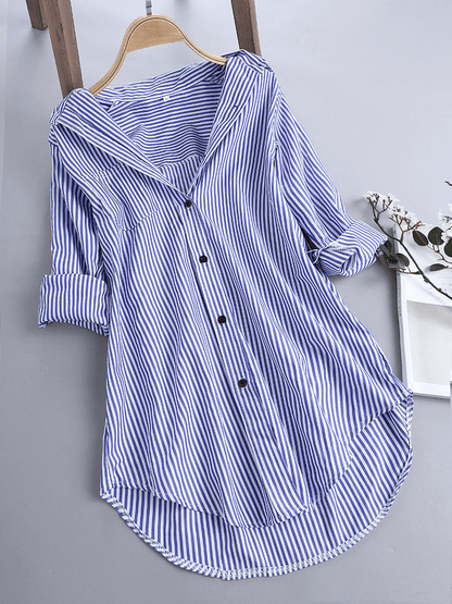 Deidra – Lightweight striped long sleeve shirt