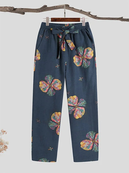 Vintage Floral Print Two-Piece Set for Women