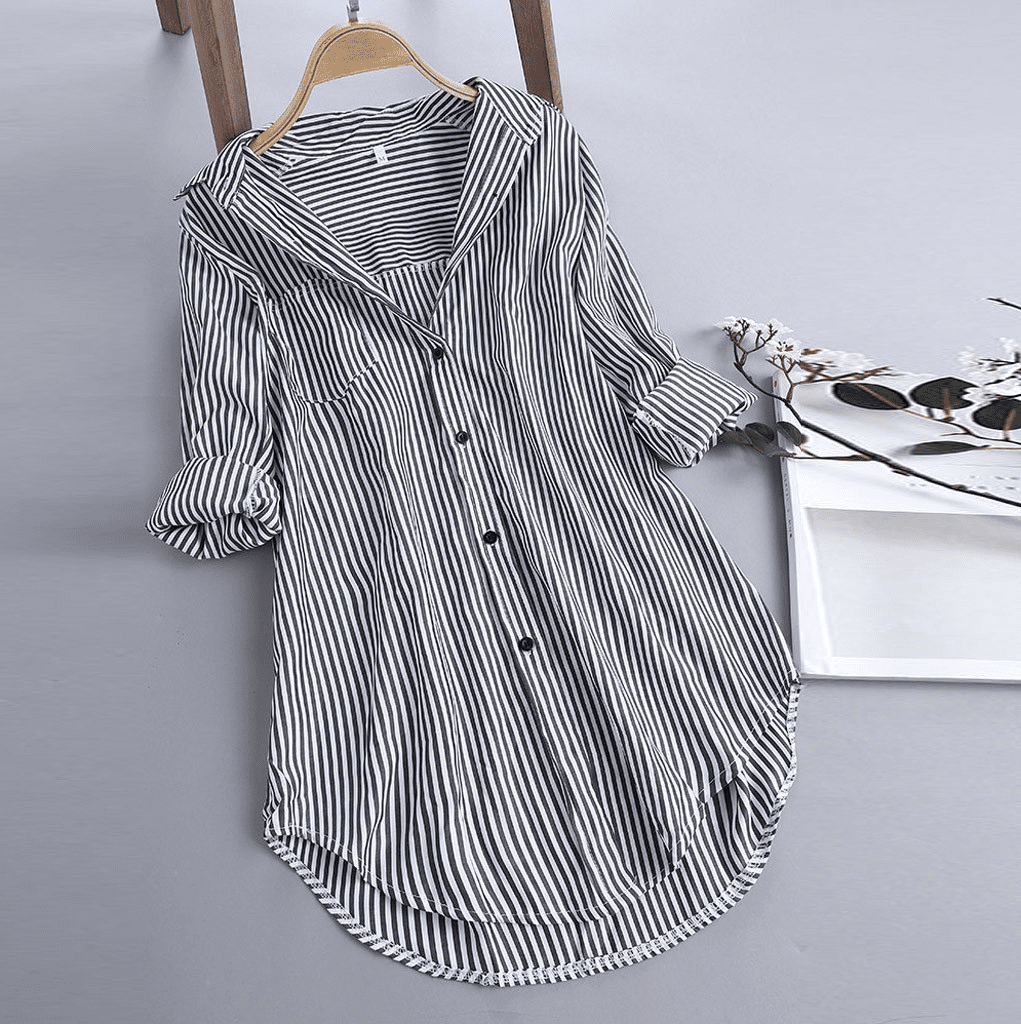 Deidra – Lightweight striped long sleeve shirt