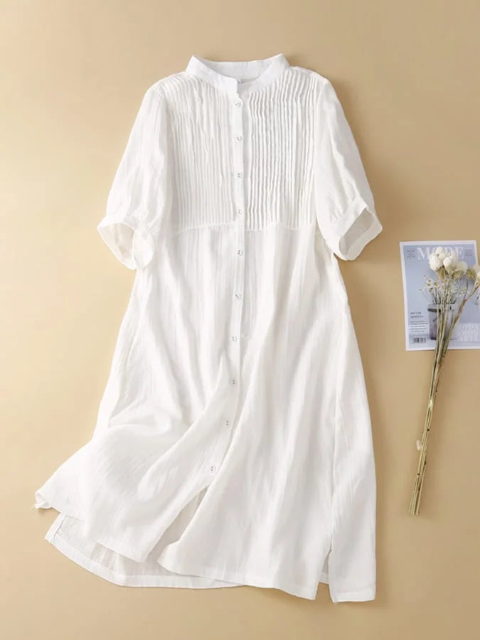 Artie – Elegant pleated cotton dress