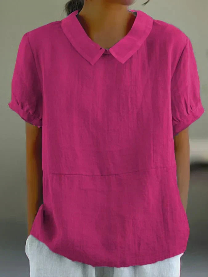 Eva's Cotton-Linen Top: Essence of Minimalist Elegance