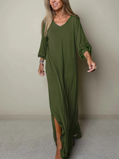 Chic V-neck Maxi Dress for All Occasions