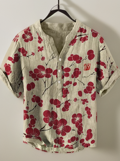 Lina | Japanese Cherry Blossom Elegance Shirt