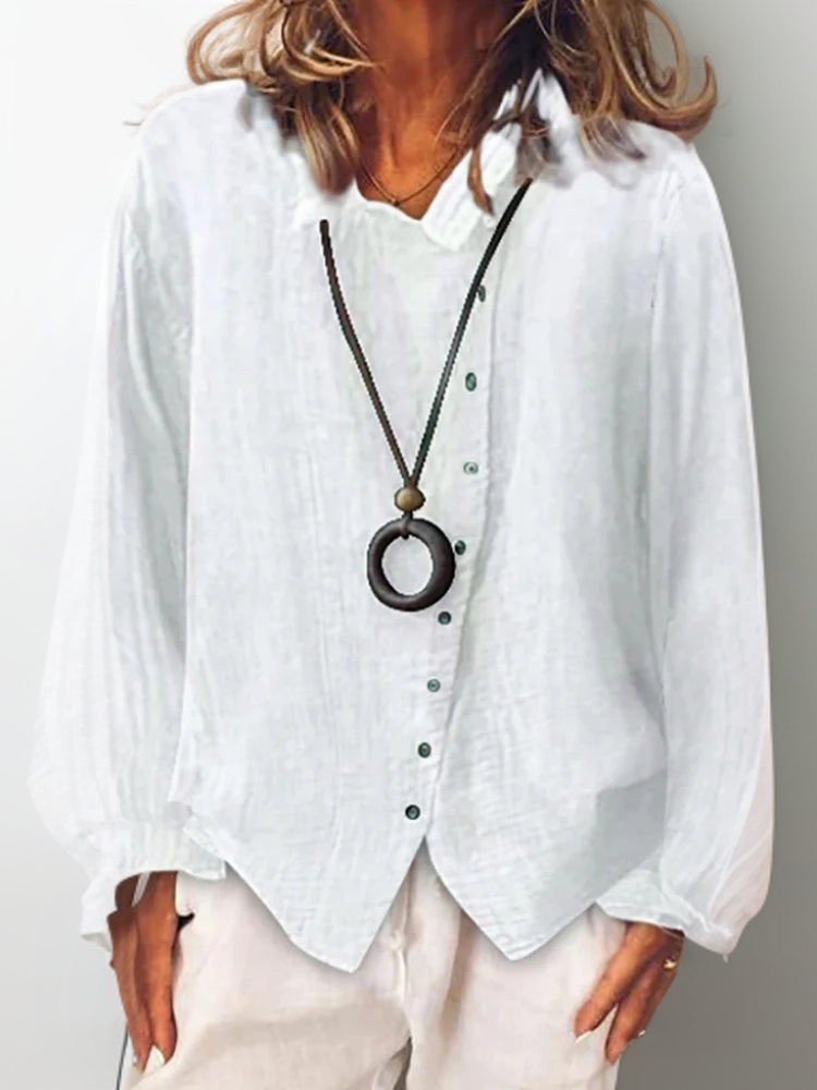 Olivia Long Sleeve Button-Up Shirt for Effortless Style