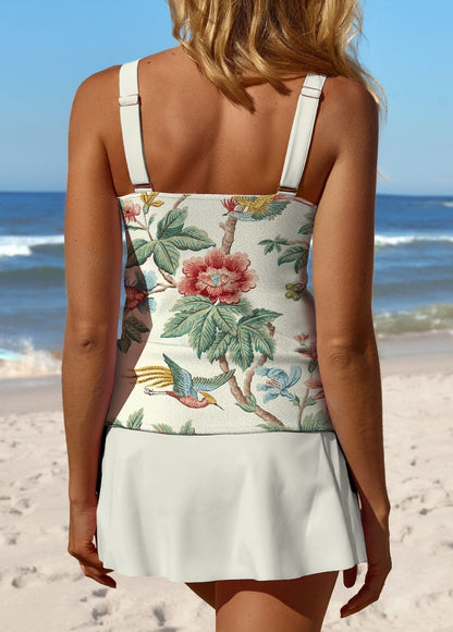 Elea - Stylish Sleeveless Swimsuit with Floral Print