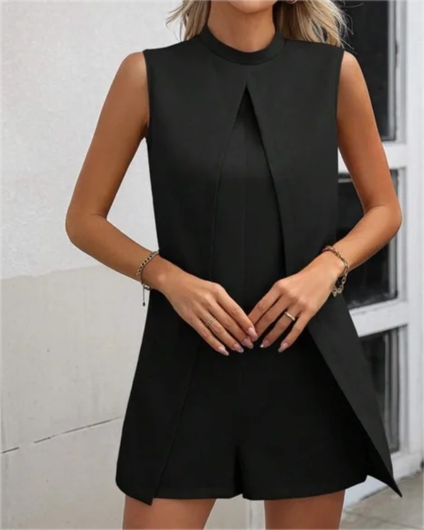 Ambrose - Black Sleek Sleeveless Jumpsuit